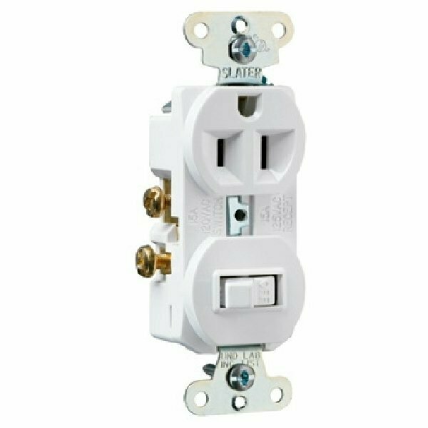 Pass & Seymour 15A Wht Switch/Outlet 691WCC6
